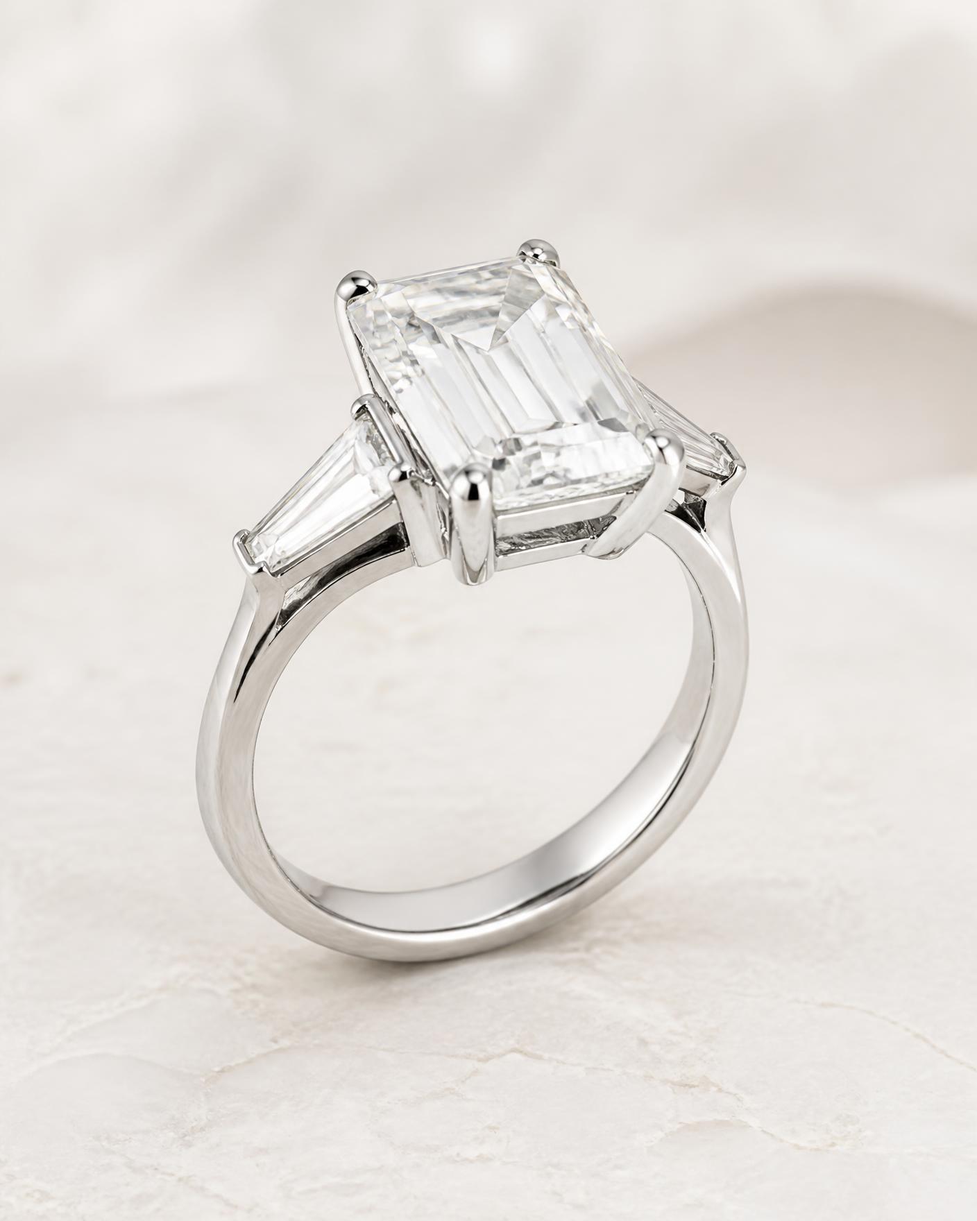 Vow Emerald, Emerald Cut 5.14 ct in Platinum 950
